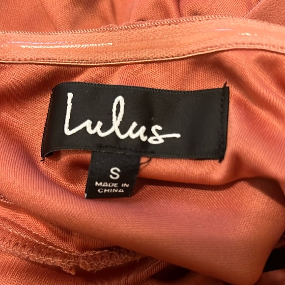 Lulu's Abbington Off-the-Shoulder Bridesmaid Maxi Dress in Dusty Rose, Size S - Picture 12 of 15